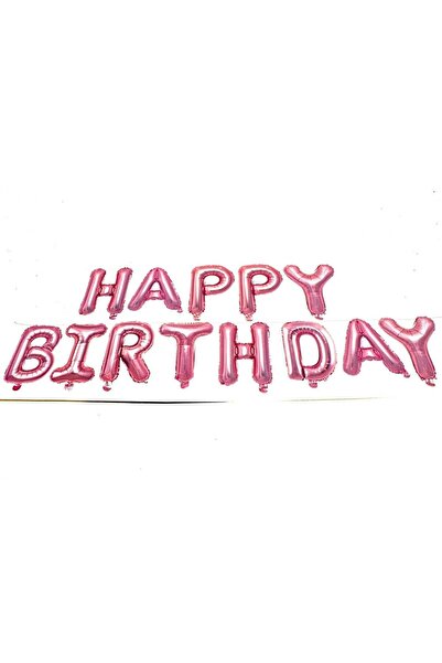 OEM Happy Birthday Foil Balloons Pink Gold (Top Bottom Set of 3)