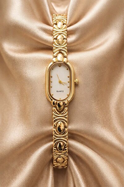 İnogge Glosia Women's Steel Watch Gold Color Vintage Design Elegant Stylish O...