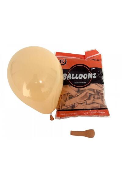 OEM Matte Colored Latex Balloons 100/Set Peach 5"