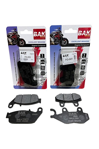 MOTORKİT MK BAK ORGANİK ÖN BALATA + ARKA BALATA TAKIMI TVS APACHE RTR 200 [ 5...