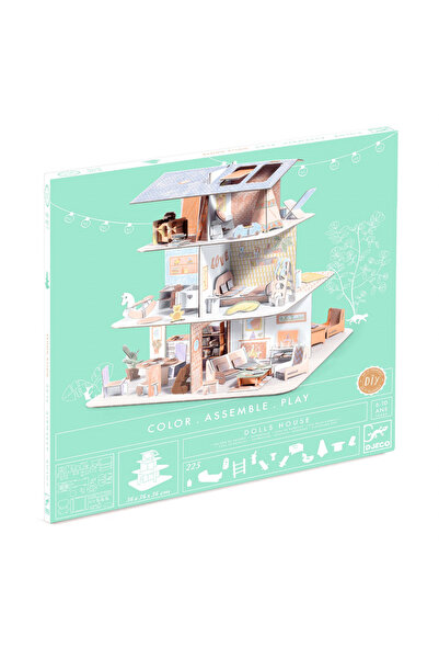 djeco Dollhouse to assemble and color,