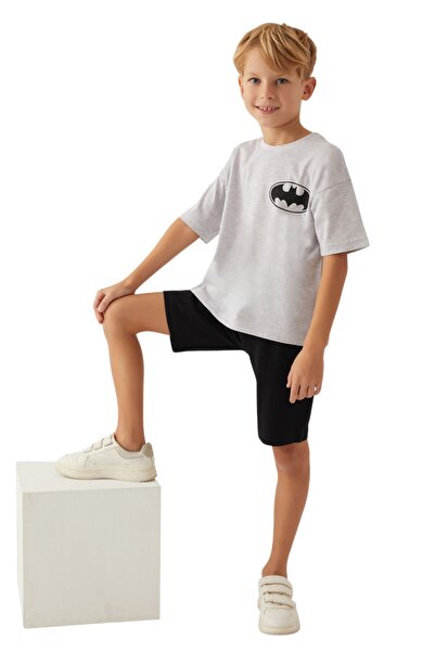 Batman ERKEK ÇOCUK BERMUDA TAKIM - KAR MELANJ