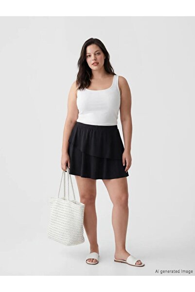 LC Waikiki Γυναικεία σορτς-φούστα κολύμβησης μεγάλου μεγέθους (S6)