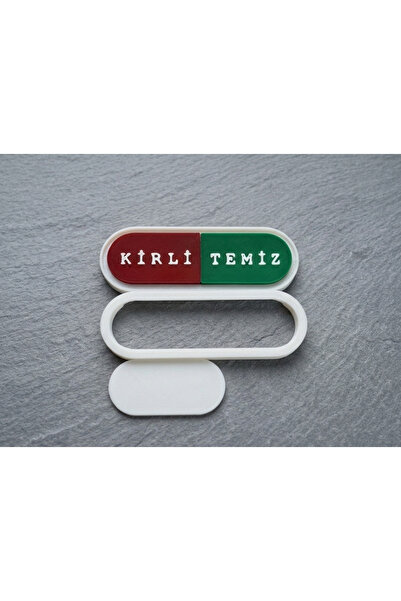 Filkorium3D Çamaşır Makinesi Temiz/Kirli Göstergesi – Kaydırmalı Kapaklı, Çif...