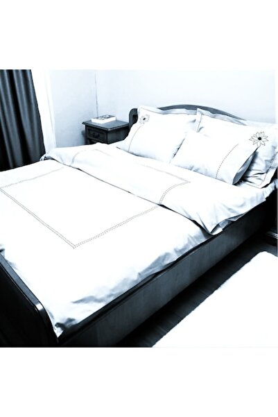 Casa Bucuriei Set husă pilot cu detalii brodate 180 x 220 cm și 2 șnururi de ...