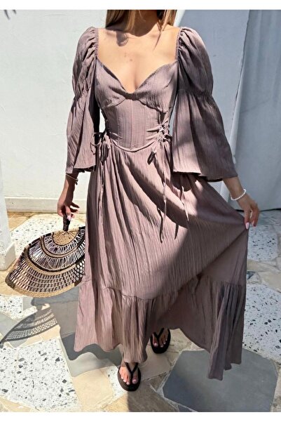 TOFAN TRİKO White Romantic Summer Dress