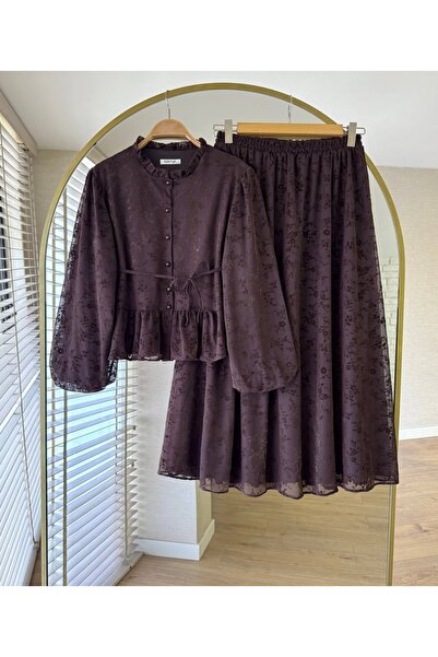 MODA VEDAT Women's Tulle Detailed Skirt Suit -0750 199