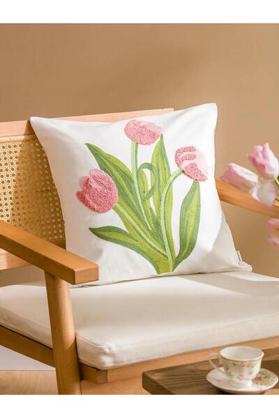 LC Waikiki Κάλυμμα μαξιλαριού με σχέδιο λουλουδιών 45x45 εκ. (S6)