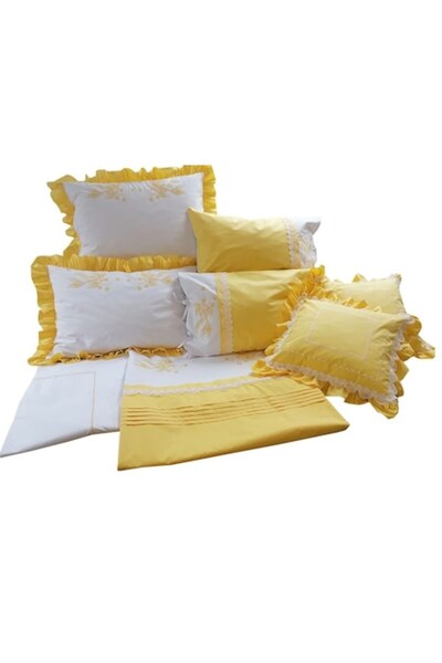 Casa Bucuriei Set de lenjerie de pat brodată 240 x 270 cm