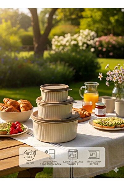 GLORY PLASTIC SIZDIRMAZ SAKLAMA KABI (300-600-1500ML) 3 LÜ SET