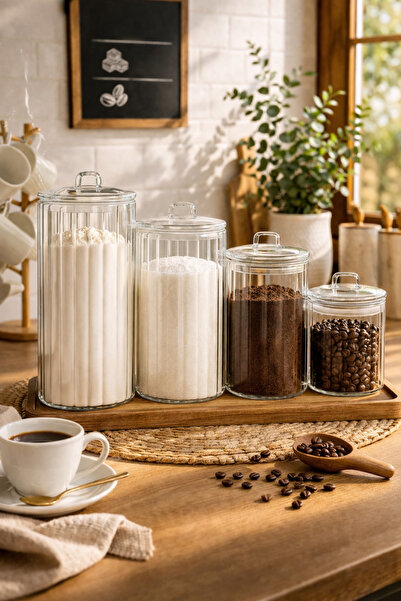 LOVER'S KİTCHEN aradığınız herşey 4'lü Büyük Boy Borosilikat Cam - Vakum Kapa...