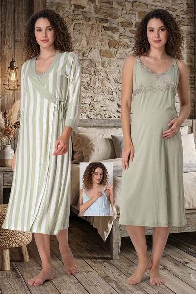 lohusahamile Σετ νυχτικών εγκυμοσύνης με λειτουργία θηλασμού, με λουράκια και...