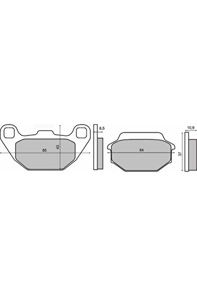 RMS Placute frana Kymco People 50-125-150 99- / SUPER 9 00