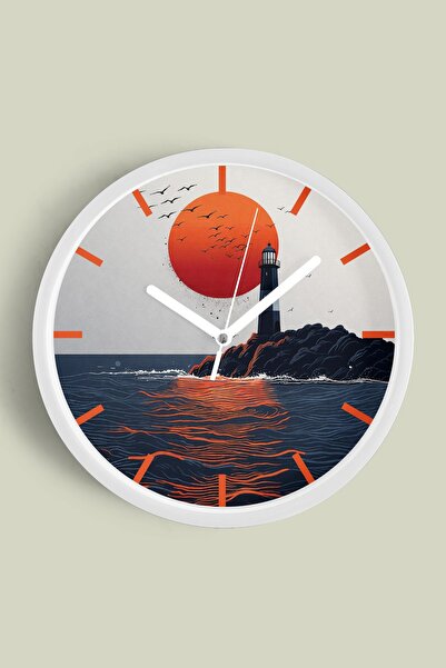 JHAAR Αφηρημένο - Μποέμ - Φύση - Μοντέρνο ρολόι τοίχου με θέα στη θάλασσα - 4...