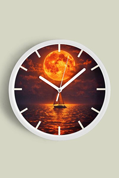 JHAAR Αφηρημένο - Μποέμ - Φύση - Μοντέρνο ρολόι τοίχου με θέα στη θάλασσα - 4...