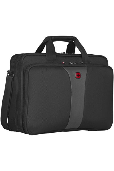 Wenger Double-Gusset 16" Bag, Triple Protection, Black/Grey