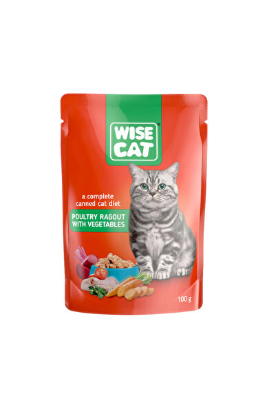OEM Hrana Umeda Pisici WISE CAT – Tocana de Pasare si Legume 100g