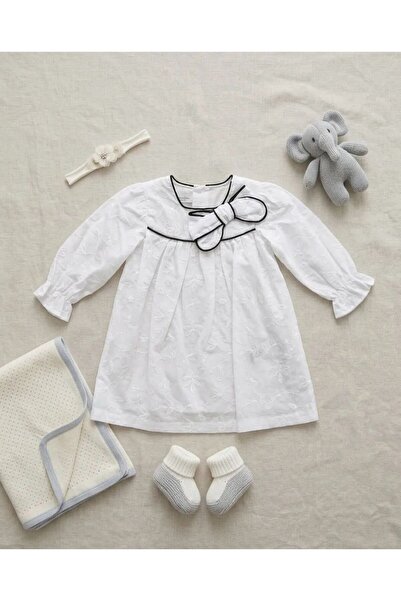 Monna Rosa Linen Dress - Embroidered - Girls'