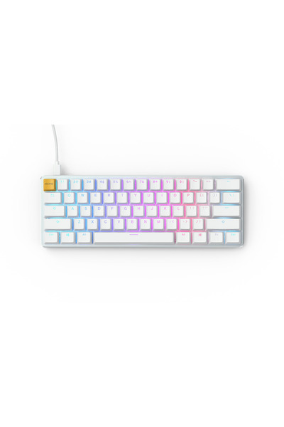 Glorious Tastatura Gaming GMMK Compact White Ice Edition Gateron Brown Mecanica