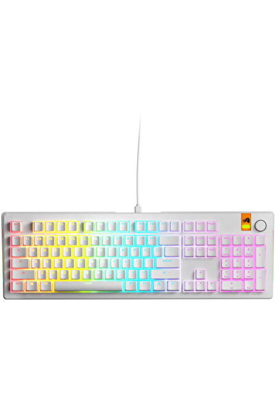 Glorious Tastatura mecanica GMMK 3, Fox HE Switches, Cu fir, USB, 104 taste, Alb