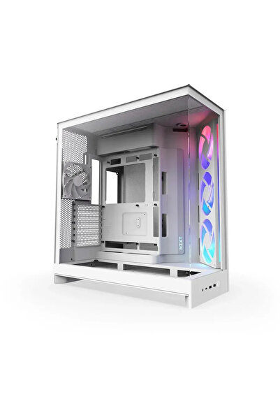 Nzxt Carcasa H9 Flow RGB (2025), Dual-Chamber, Mid-Tower, Alb