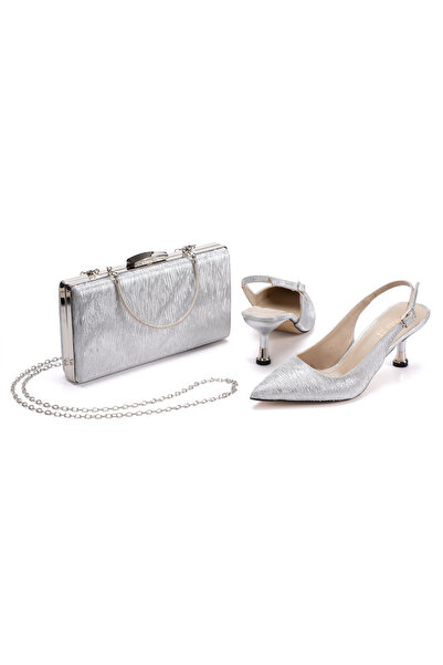 MFT AYAKKABI Σετ βραδινών παπουτσιών και τσάντας με τακούνι με μυτερή μύτη γι...