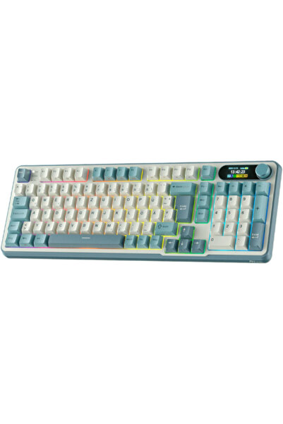 ROYAL KLUDGE Tastatura Gaming RK-S98, Chartreuse Switch, iluminare RGB, Wired...