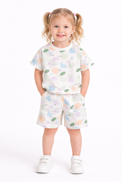 Harika KIDS Girl's Shorts Set Summer Cotton T-Shirt Shorts Set of 2