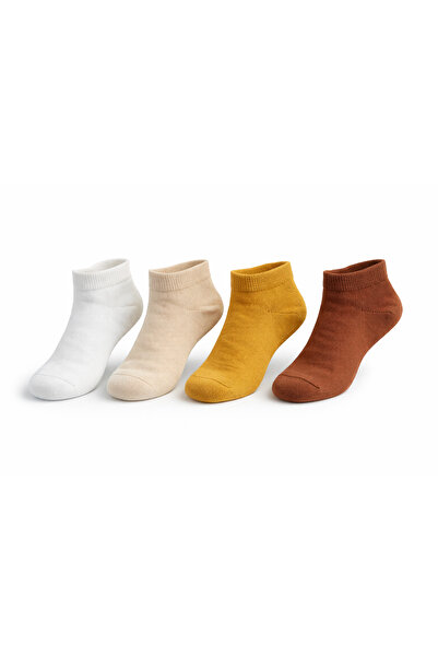 Mou&Kou Cotton Baby Socks 4 Piece Set Basic Socks Soft Solid Color 6-24 Months