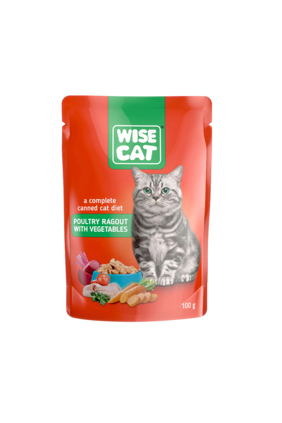 OEM WISE CAT Мокра храна за котки – Заек в сос 100г