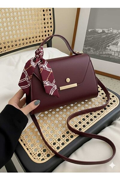 Rivina Lumia Small Size Faux Leather Flap Shoulder & Hand Bag with Scarf Detail