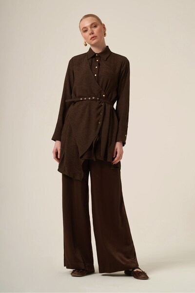 FTZ WOMEN Women's Jacquard Suit Brown 31328