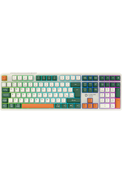 CANYON Tastatura Wireless Shadder GKW-11, RGB, Mecanica, Alb, CND-SKBW11