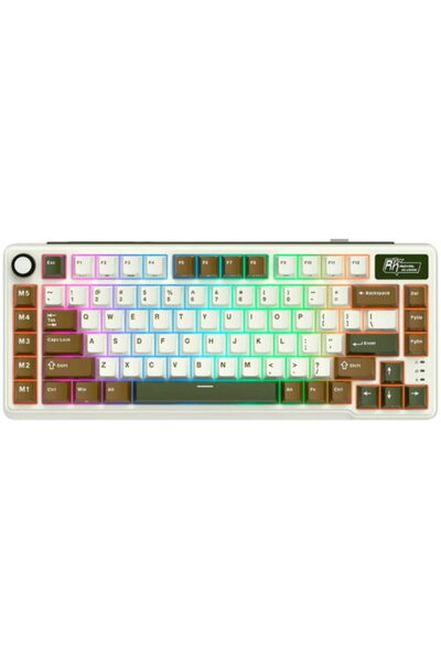 ROYAL KLUDGE Tastatură Gaming RK-L75, switch-uri Cream, iluminare RGB, cu fir...