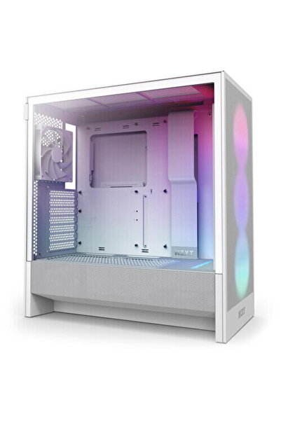 Nzxt Carcasa H5 Flow RGB (2024), Mid-Tower, ATX, Alb