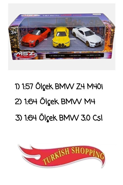 MSZ 3'ü 1 Arada Metal Süspansiyonlu Lisanslı Model Arabalar