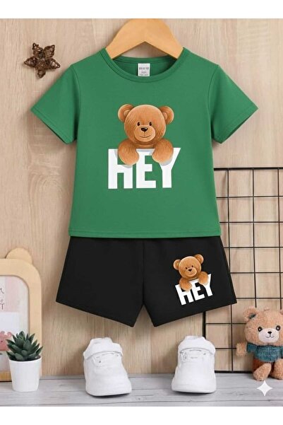 Nice Clothes Tricou și pantaloni scurți de vară pentru copii, unisex (imprime...