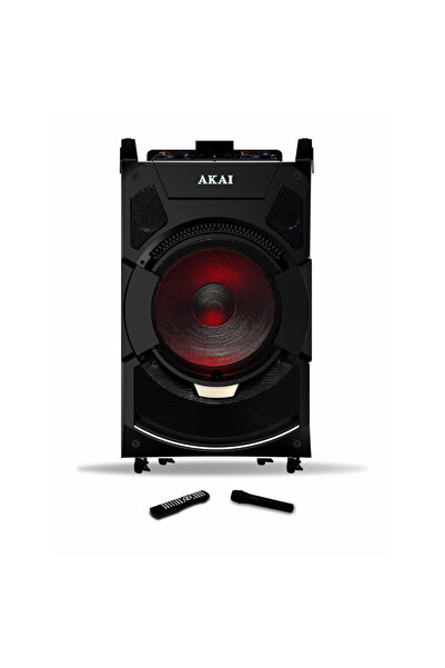 AKAI Portable speaker DJ-S3HB, Bluetooth, 2 x wireless microphone, remote con...