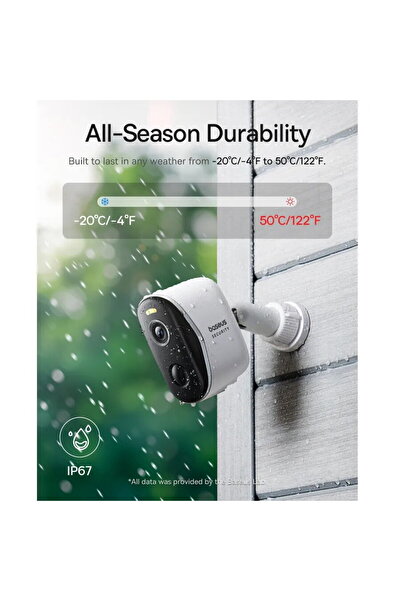 Baseus Security N1 Plus video surveillance camera, 2K HD, IP67, Night Vision,...