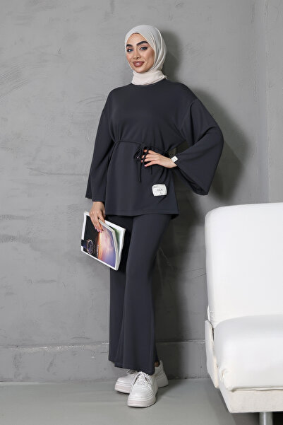 GiyimModum Kadın Füme Modal Kumaş 2'li Eşofman Takımı Rahat & Şık