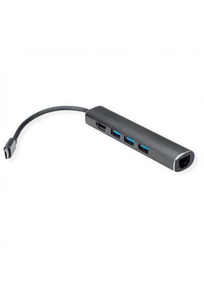 VALUE Docking station USB-C la HDMI, 3 x USB-A, 1 x Gigabit, 12.99.1043