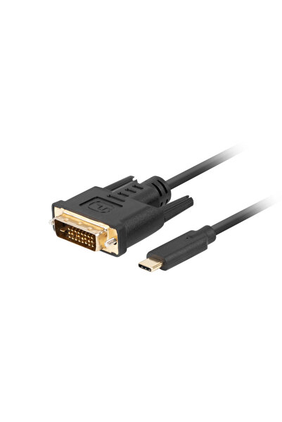 Lanberg Καλώδιο USB-C (αρσενικό) σε DVI-D (24+1) (αρσενικό) 3 μ. Αρνητικό