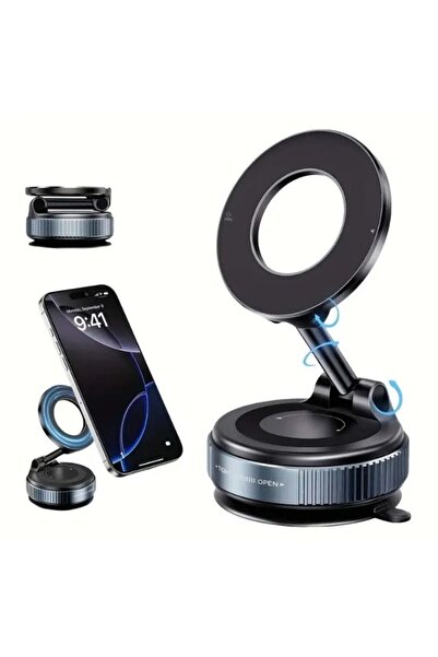 Generic Magnetic Vacuum Car Phone Holder 360° Rotatable Foldable Mount N52 Ma...