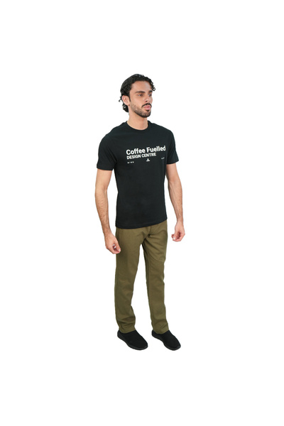 Giordano Men’s Slim Cotton Crew Neck Message Print Tee