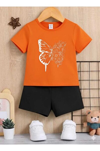 Nice Clothes Summer Children's T-Shirt Shorts Unisex (Butterfly Print)