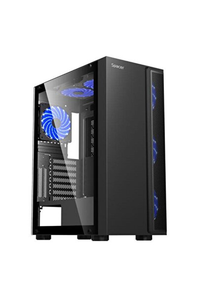 Spacer ICE HERO Carcasă PC Mid Tower ATX, Negru, 6 Ventilatoare Incluse