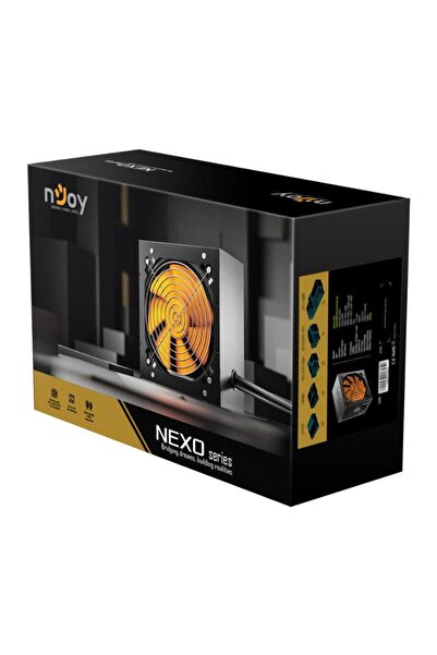 nJoy Sursă de alimentare ATX NEXO 750W 80+ Gold cu PFC activ, Negru