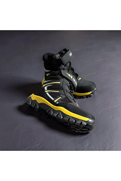 Lady Collection Αγορίστικες μαύρες αδιάβροχες μπότες με αντιολισθητική σόλα