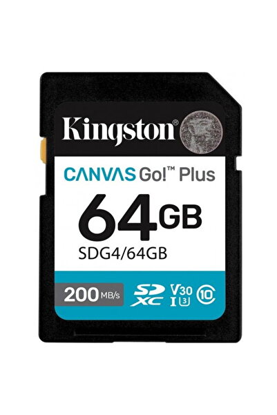 Kingston Card de memorie Canvas Go! Plus Gen 4, 64GB, SDXC, UHS-I U3, V30, Cl...