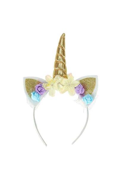 Bebeluc Set Costum Unicorn Pentru Carnaval, Bentiță Și Fustiță, Alb, 3-6 Ani